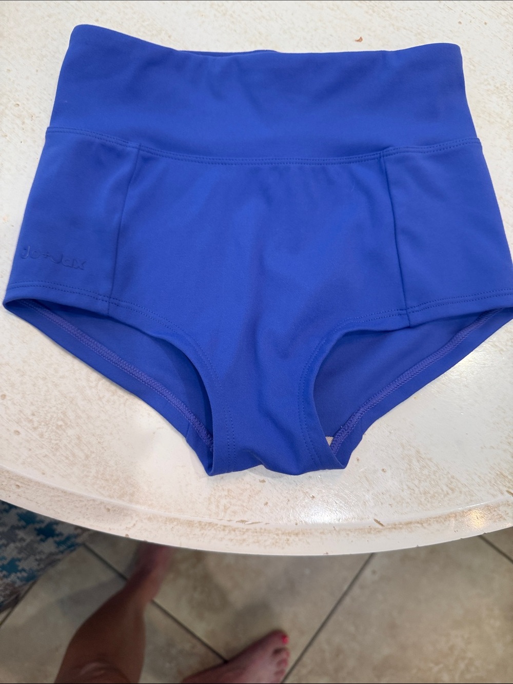 Blue High-Waist dance Shorts - Jo + Jax